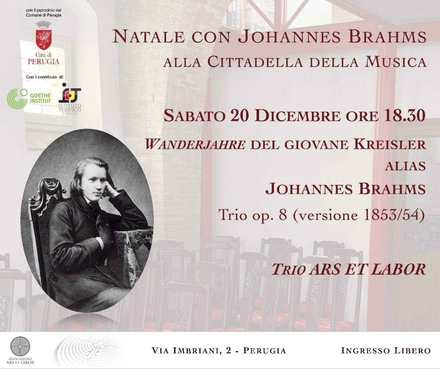 Alla Cittadella della Musica concerti dedicati a Brahms