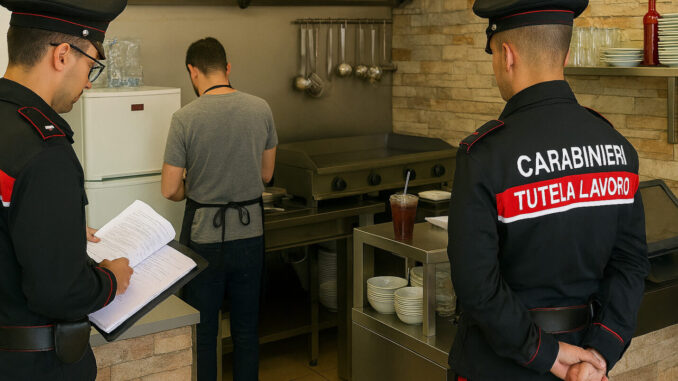 Carabinieri smascherano lavoro nero, sanzioni e prescrizioni