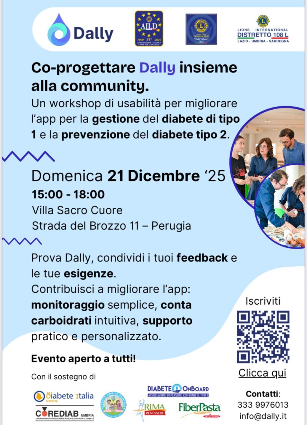 Workshop Dally a Perugia per innovare la gestione del diabete
