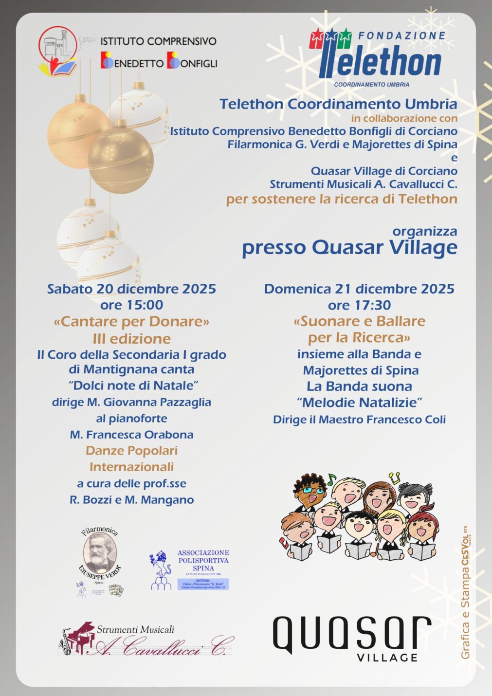 Telethon Umbria porta musica e solidarietà al Quasar Village