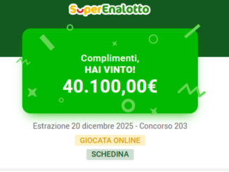SuperEstrazione del Superenalotto, a Perugia una vincita netta da 40mila euro
