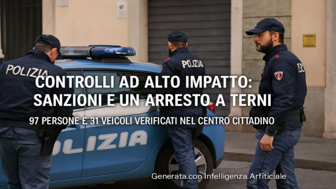 Controlli ad alto impatto: sanzioni e un arresto a Terni