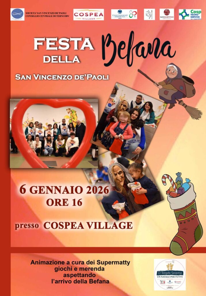 A Terni la Befana porta festa e solidarietà al Cospea Village