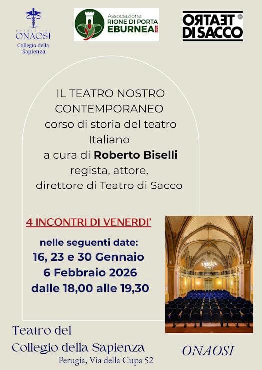 Teatro di Sacco, tutti gli appuntamenti in programma