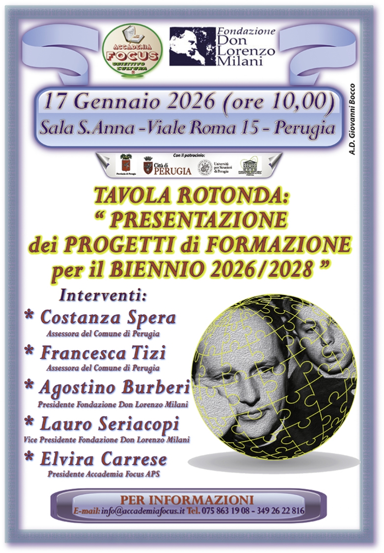 Fondazione Don Milani presenta a Perugia i suoi progetti formativi