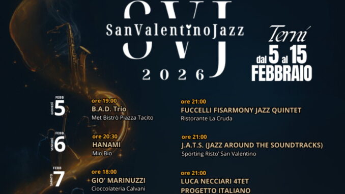 Jazz San Valentino Jazz accende Terni con un festival diffuso