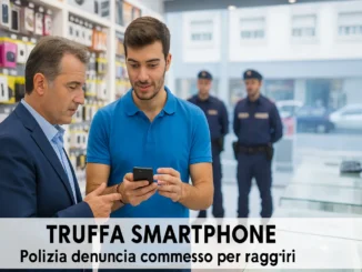 Truffa smartphone: Polizia denuncia commesso per raggiri