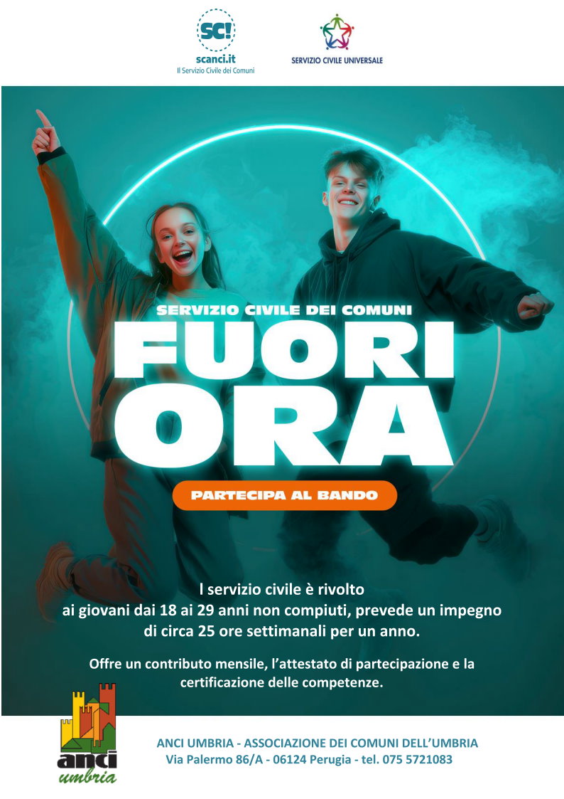 Volontariato: Anci Umbria apre il bando per 96 nuovi giovani