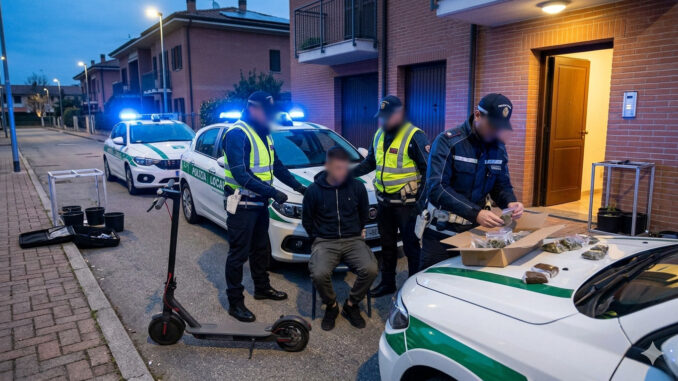 Marijuana in monopattino, ventiduenne denunciato a Corciano