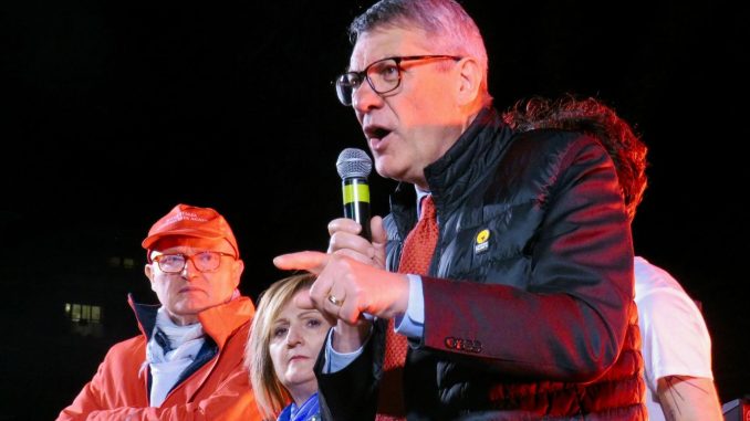Maurizio Landini a Perugia celebra Liberazione con Mirella Alloisio