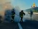 Furgone in fiamme sull’autostrada, traffico rallentato sud