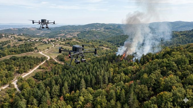 Droni per incendi boschivi la proposta di Augusto Peltristo