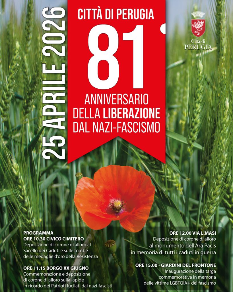 XXV Aprile: Perugia celebra 81° anniversario della liberazione