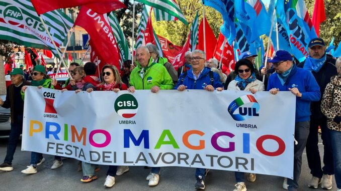 Primo Maggio, Cgil, Cisl e Uil Umbria a Umbertide: “Un lavoro dignitoso per il futuro dell’Umbria”