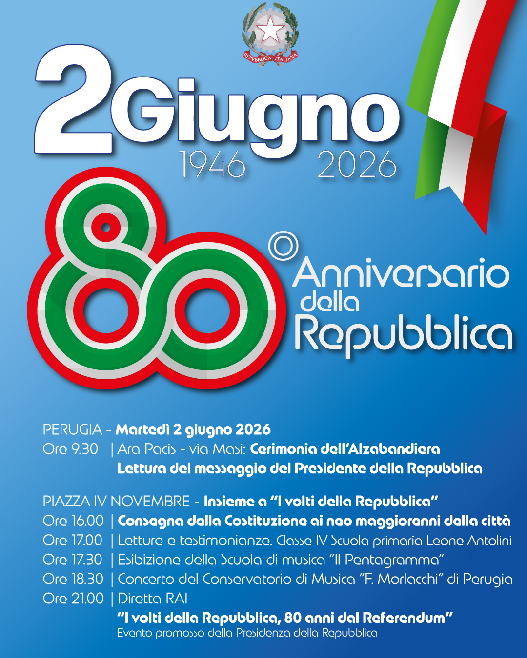 Perugia celebra la Festa della Repubblica tra musica e memoria
