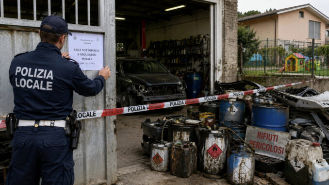 Sequestro carrozzeria abusiva a Perugia per reati ambientali