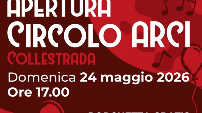 Apertura circolo Arci rilancia iniziativa sociale a Collestrada