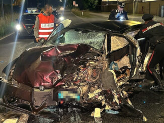 Incidente stradale a Narni, elisoccorso Nibbio 1 in azione
