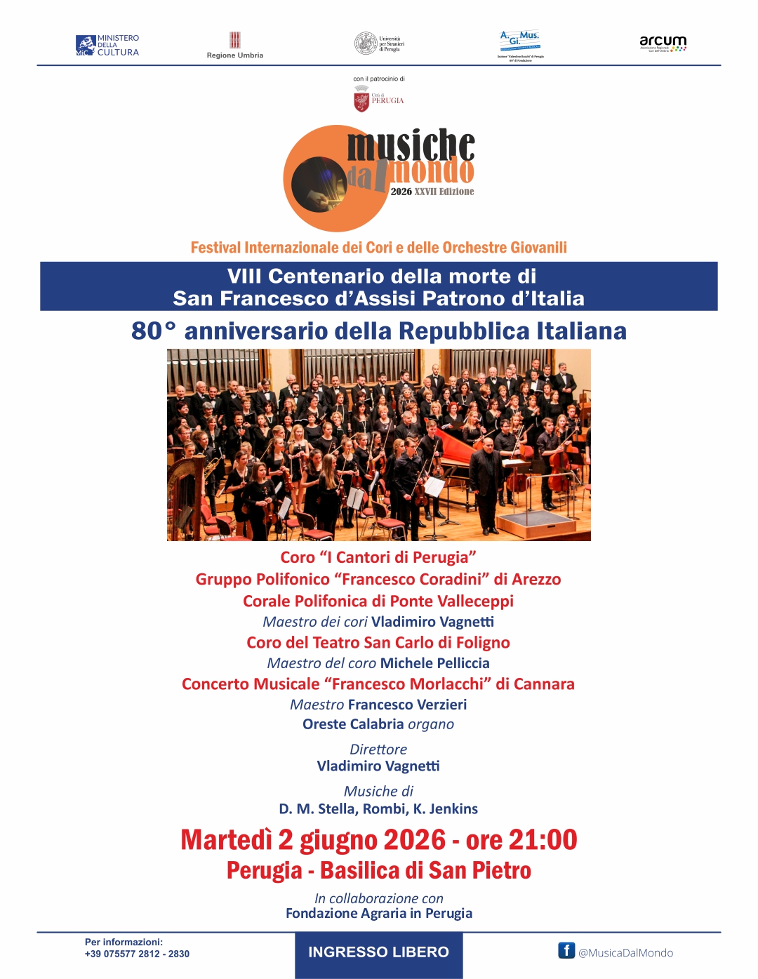 Musica dal Mondo e Festa della Repubblica all'Abbazia San Pietro