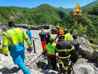 Malore a Roccaporena soccorso dai vigili fuoco Norcia