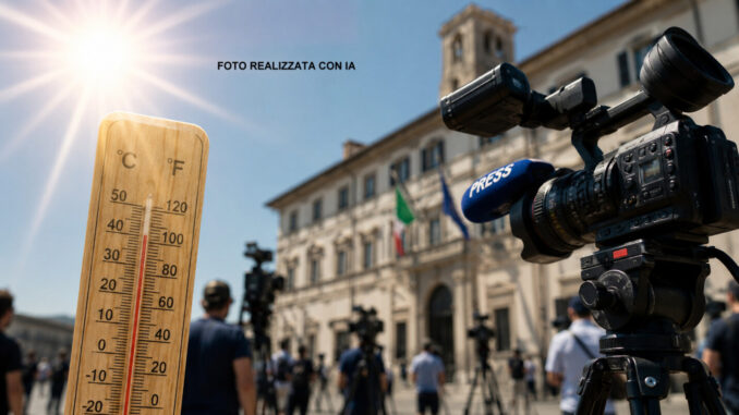 Il caldo vale per tutti, anche per i giornalisti, lettera alla presidente Proietti
