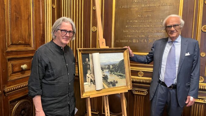 Luigi Serafini dona a Fondazione Perugia un'opera dedicata all'Umbria