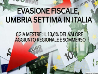Evasione fiscale: Umbria settima in Italia per sommerso