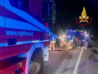 Incidente stradale Gubbio tre feriti, frontale sulla 219, uno è grave