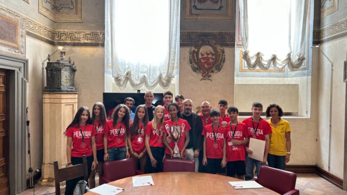Perugia celebra i giovani campioni del Palio dei Comuni a Roma