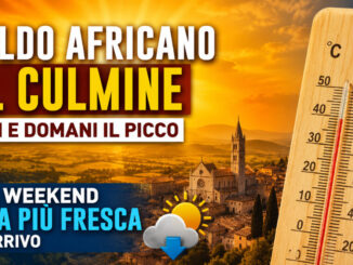 Caldo africano al culmine, poi svolta meteo con aria più fresca presto