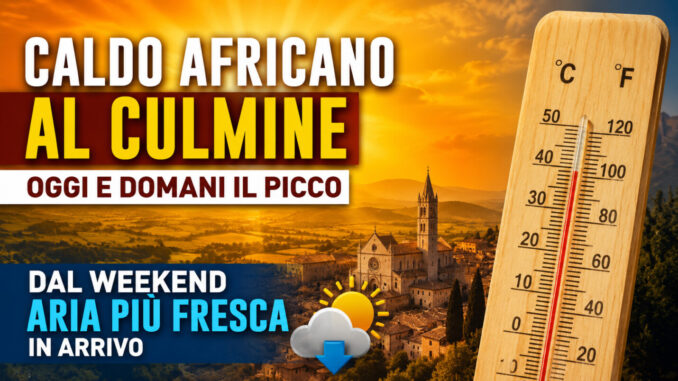 Caldo africano al culmine, poi svolta meteo con aria più fresca presto