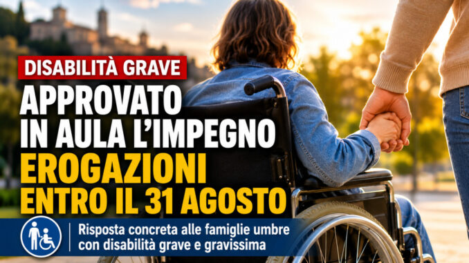 Disabilità grave, Aula approva impegno per fondi entro agosto 2026