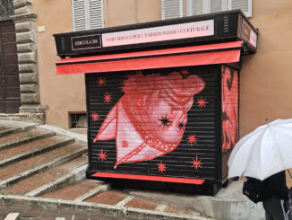 Murales edicola 518, Scoccia (FdI) rimuovere se senza permessi