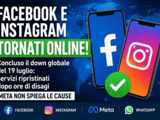 Facebook e Instagram tornati online, concluso il down globale Meta