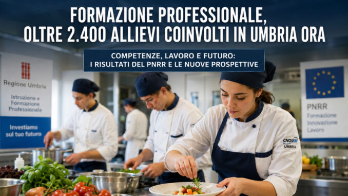 Formazione professionale, oltre 2.400 allievi coinvolti in Umbria