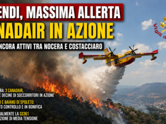 Incendi Umbria in fiamme: Canadair in azione su più fronti umbri