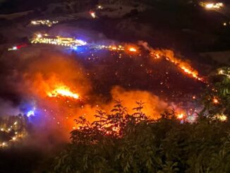 Incendio ad Assisi, fiamme nel Bosco di San Francesco e paura