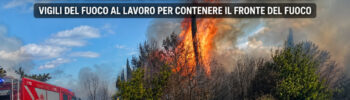 Maxi rogo tra la vegetazione, alte fiamme e denso fumo ovunque
