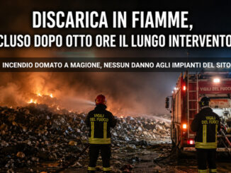 Incendio discarica Borgo Giglione spento dopo 8 ore grazie ai Vigili del fuoco