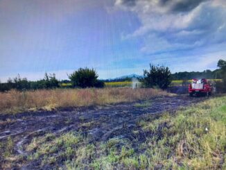 Incendio località Titta a Città di Castello, intervento polizia locale