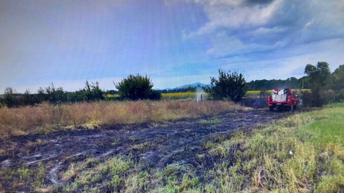 Incendio località Titta a Città di Castello, intervento polizia locale