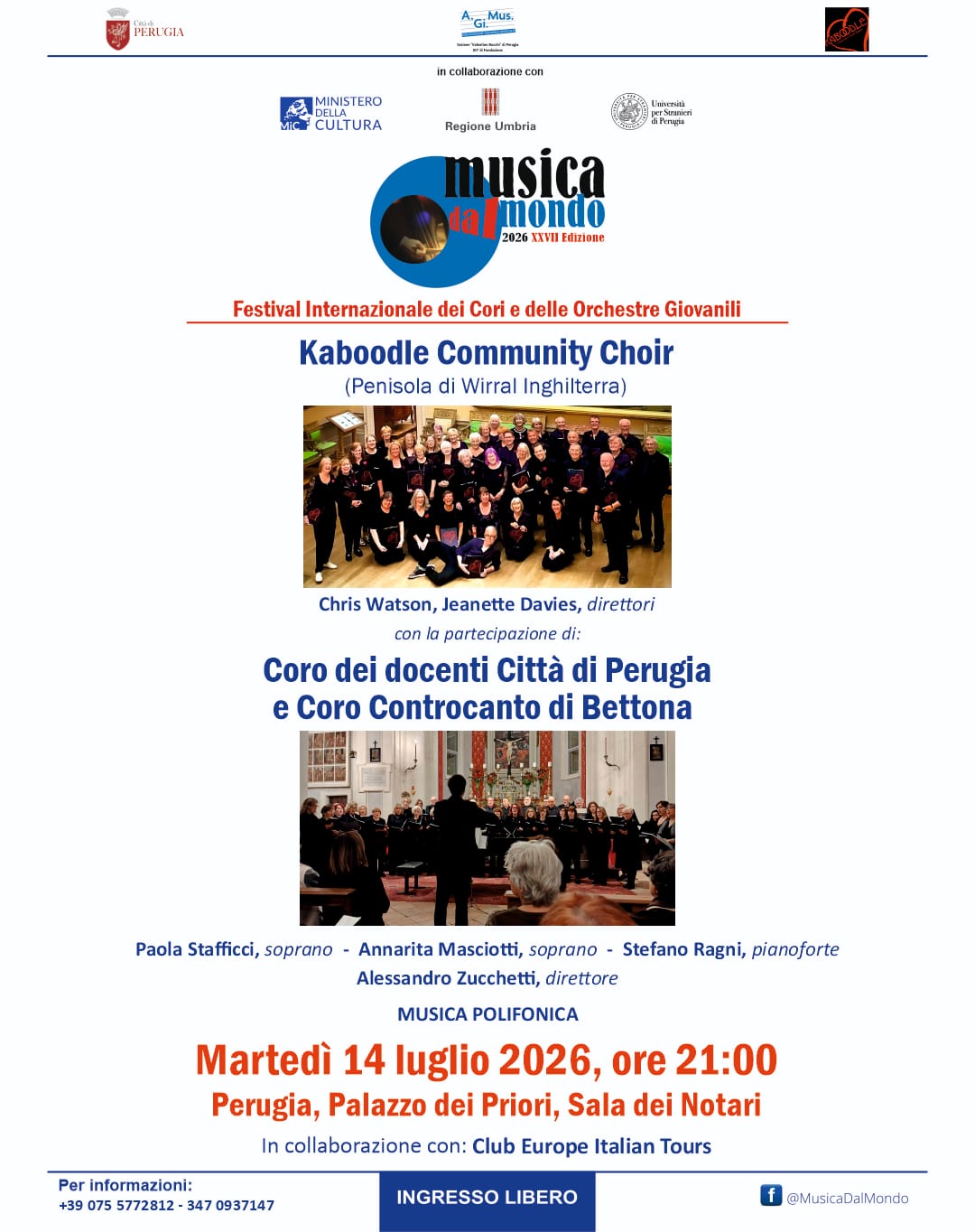 A Musica dal Mondo: Kaboodle Community Choir e Cori locali