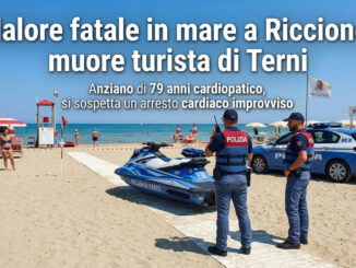 Malore fatale in mare a Riccione: muore 79enne di Terni