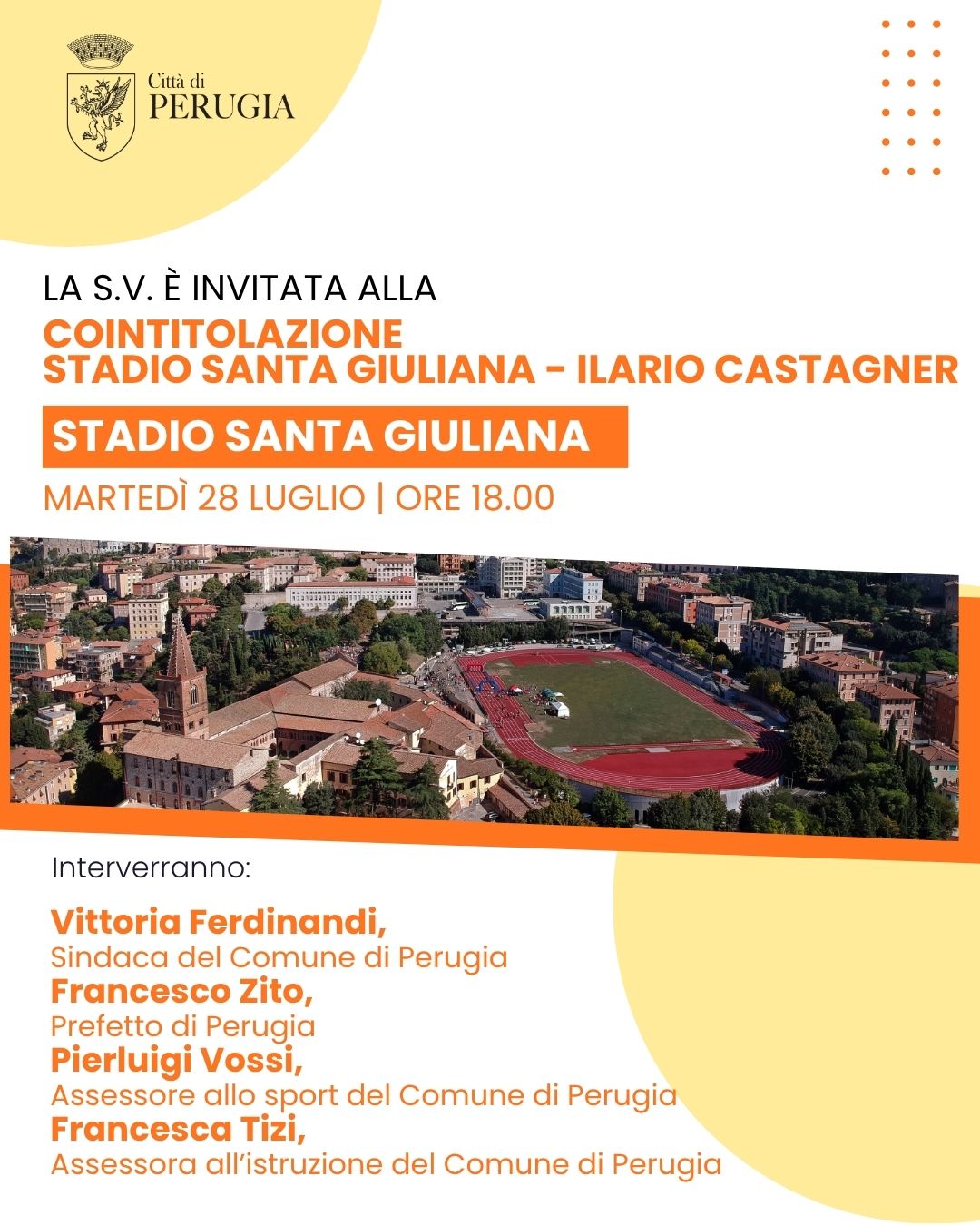 Co-intitolazione Stadio Santa Giuliana a Mister Castagner