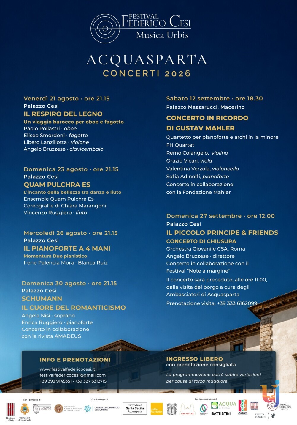 Festival Federico Cesi a Palazzo Cesi e Macerino