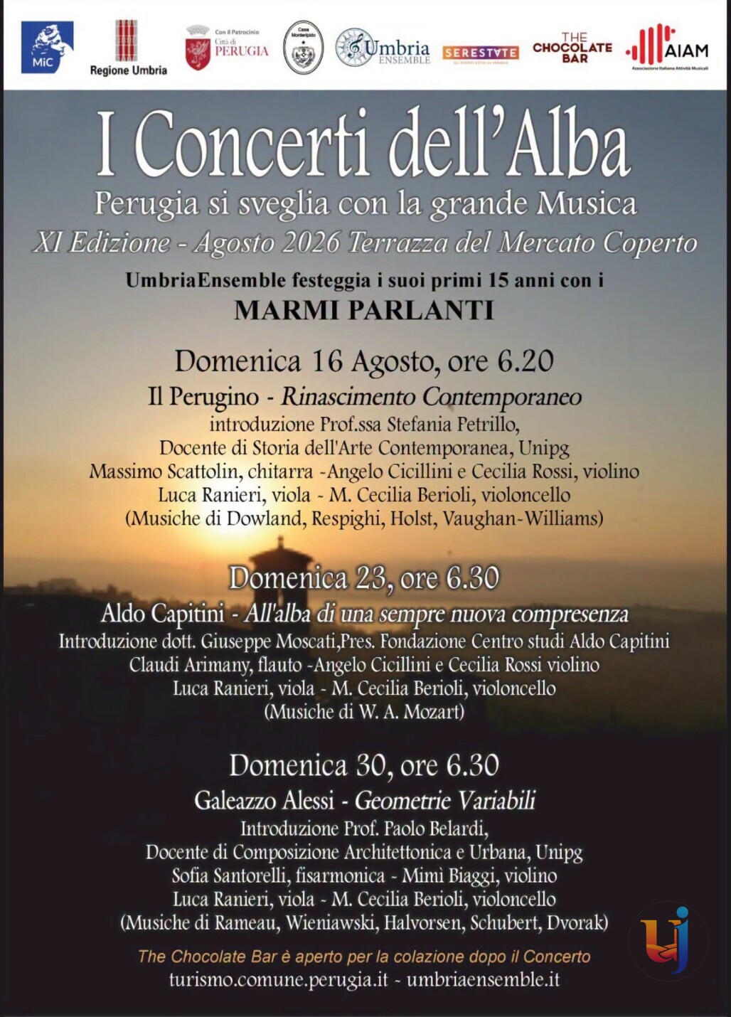 UmbriaEnsemble apre la rassegna de I Concerti dell'Alba