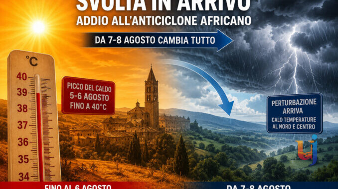 Umbria nel caldo estremo, poi cambia tutto: arriva la svolta meteo