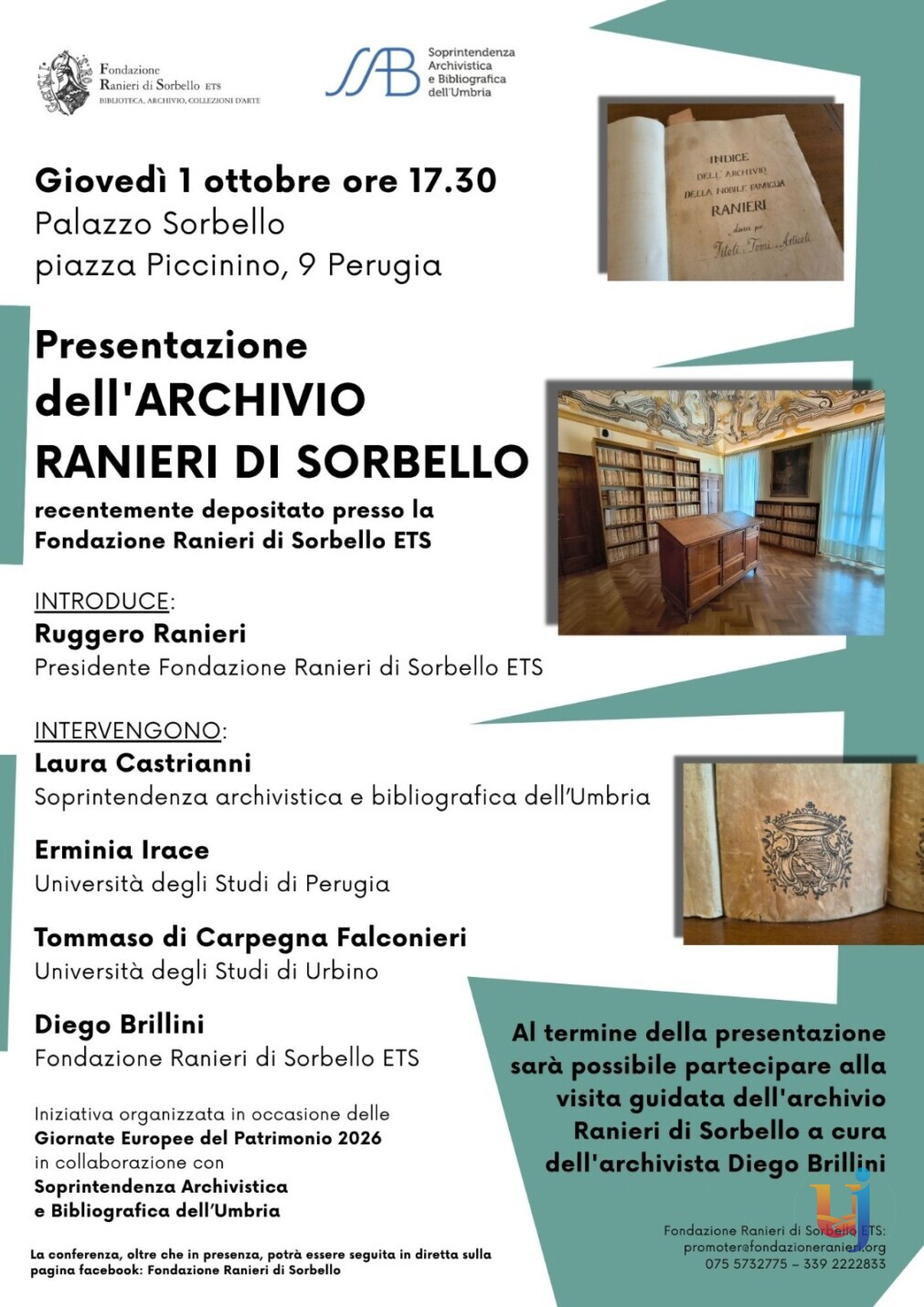 Archivio Ranieri di Sorbello presenta patrimonio documentario di famiglia