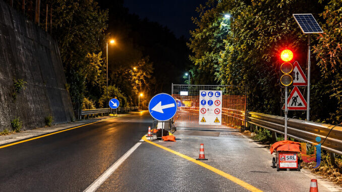 SS205 Amerina, cinque chiusure notturne per lavori in strada