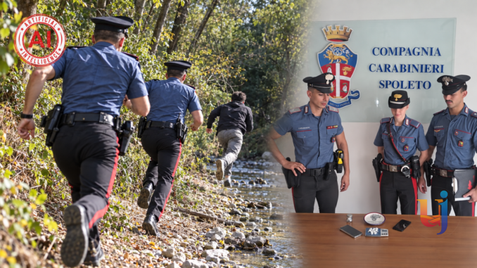 Giovane spacciatore fugge nel bosco e resiste ai Carabinieri